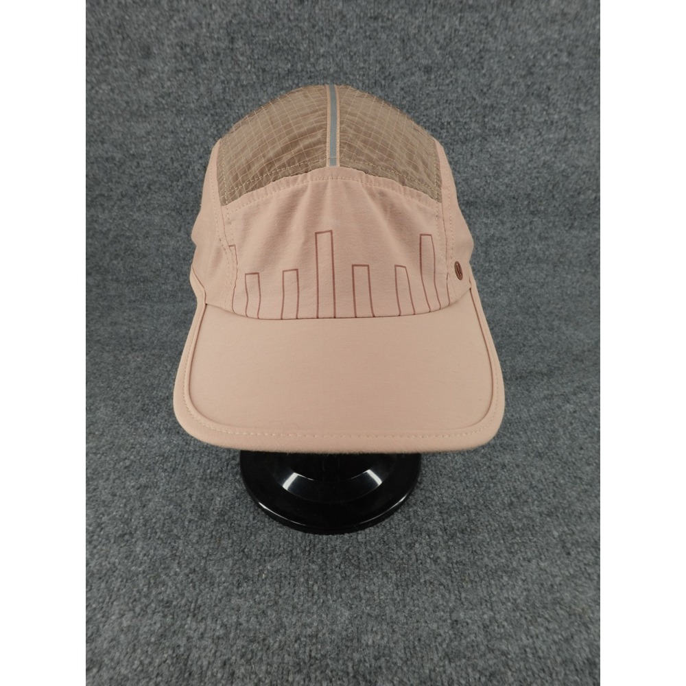 Lululemon Fast and Free Running Hat Tan Brown Adjustable Bungee Cap L/XL LU9ATYS